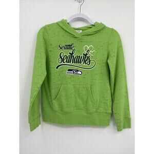 Team Apparel Girls NFL Seattle Seahawks Pullover Hoodie Sweatshirt Green Size 14